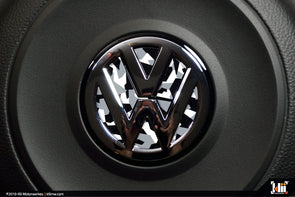 Klii Motorwerkes VW Steering Wheel Badge Insert - Arctic Abstract Camo