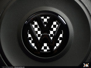 Klii Motorwerkes VW Steering Wheel Badge Insert - Checkered Flag