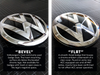 VW Front Badge Overlay Kit - Matte Blackout