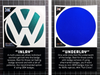 Klii Motorwerkes VW Rear Badge Insert - Rising Blue Metallic