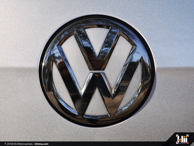 Klii Motorwerkes VW Rear Badge Insert - White Silver Metallic