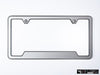VW Volkswagen Premium License Plate Frame - Pyrite Silver Metallic (Black)