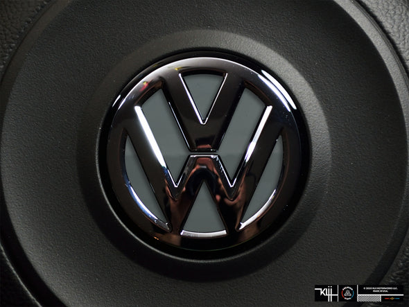 VW Steering Wheel Badge Insert - Pure Gray