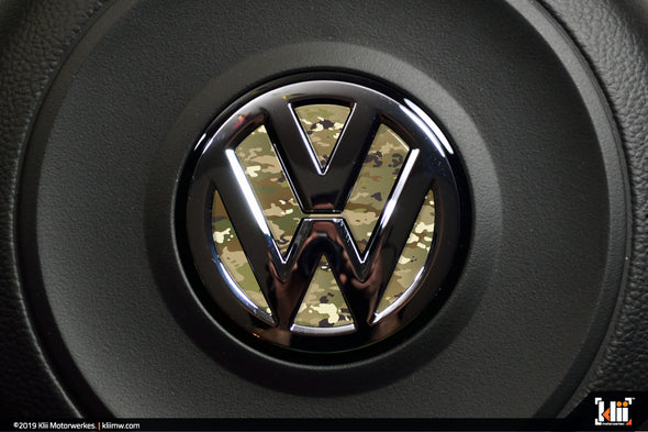 Klii Motorwerkes VW Steering Wheel Badge Insert - OCP Camo