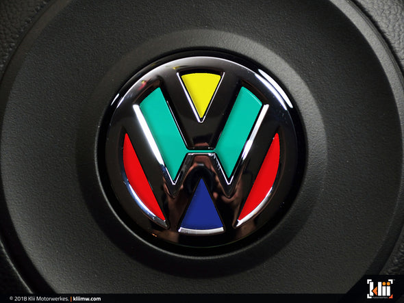 Klii Motorwerkes VW Steering Wheel Badge Insert - Harlequin