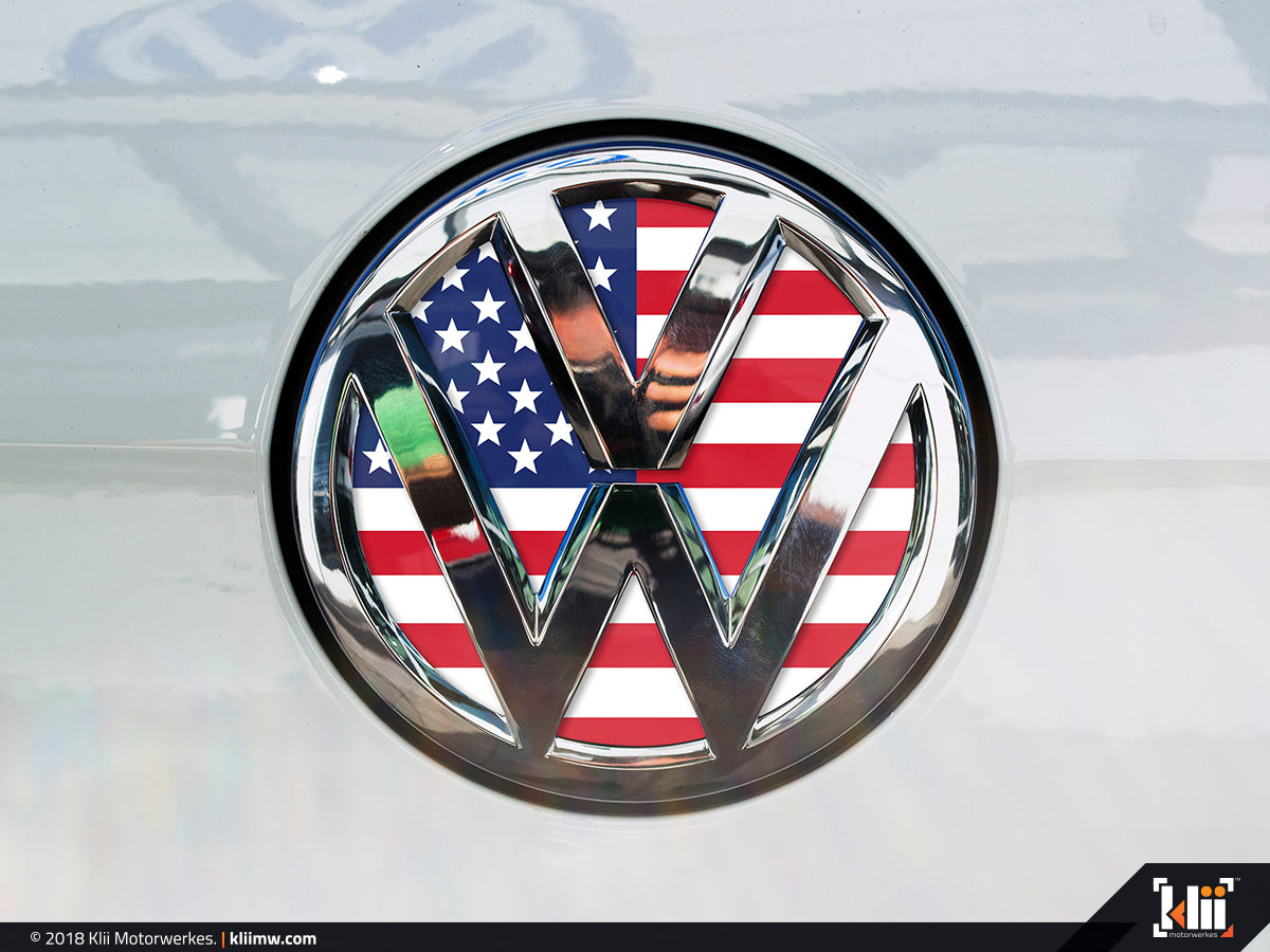 VW Rear Badge Insert - American Flag – Klii Motorwerkes