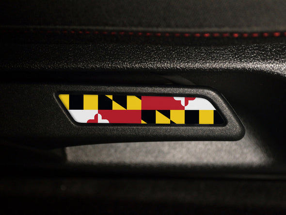 Klii Motorwerkes VW Seat Lever Insert Set - Maryland Flag