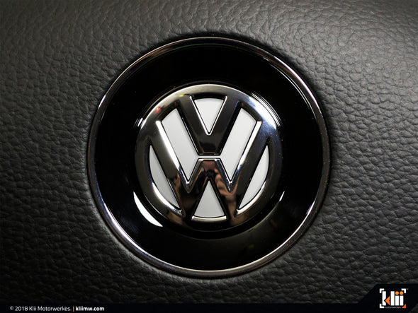 Klii Motorwerkes VW Steering Wheel Badge Insert - Pure White