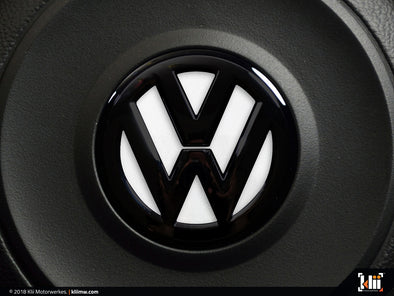 Klii Motorwerkes VW Steering Wheel Badge Insert - Oryx White Pearl