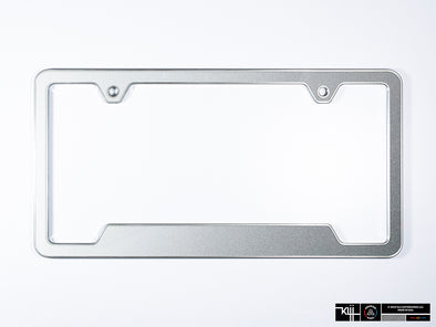 VW Volkswagen Premium License Plate Frame - Reflex Silver Metallic (Silver)