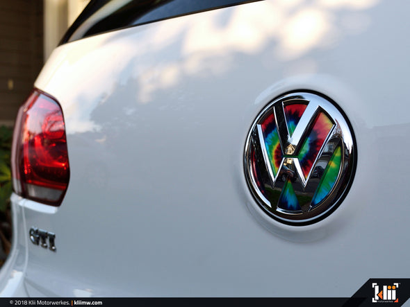 Klii Motorwerkes VW Rear Badge Insert - Tie-Dye