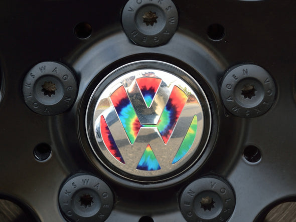 Klii Motorwerkes VW Center Cap Badge Insert Set - Tie-Dye