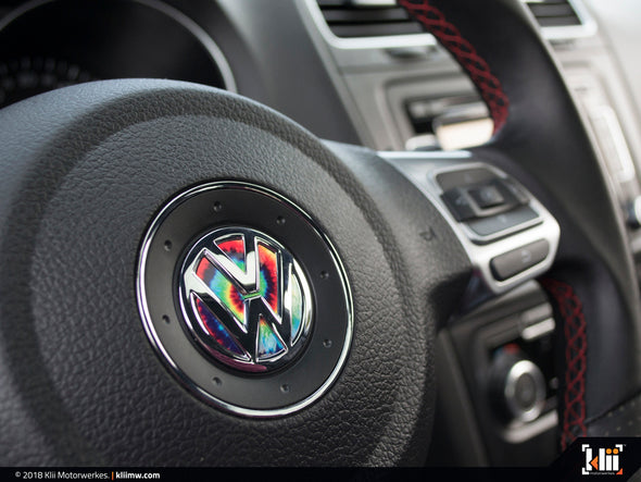 Klii Motorwerkes VW Steering Wheel Badge Insert - Tie-Dye