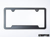 VW Volkswagen Premium License Plate Frame - Platinum Gray Metallic (Black)
