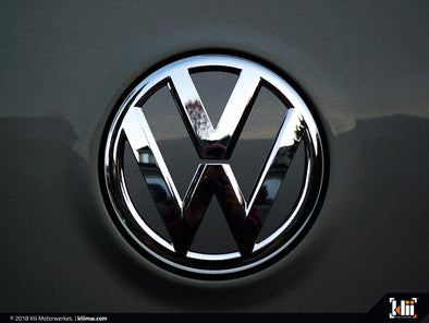 Klii Motorwerkes VW Rear Badge Insert - Carbon Steel Gray Metallic