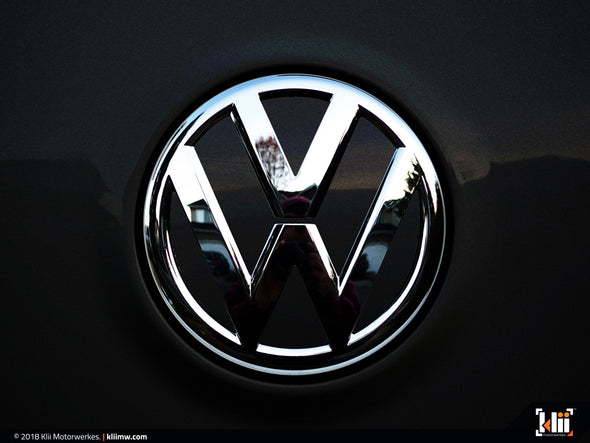 Klii Motorwerkes VW Rear Badge Insert - Deep Black Pearl Metallic
