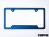 VW Volkswagen Premium License Plate Frame - Rising Blue Metallic (Black)