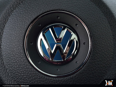 Klii Motorwerkes VW Steering Wheel Badge Insert - Shadow Blue Metallic