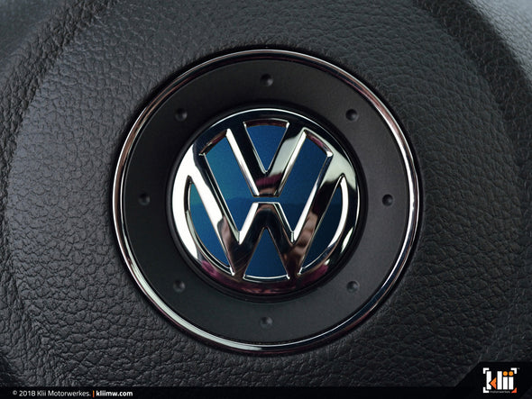 Klii Motorwerkes VW Steering Wheel Badge Insert - Shadow Blue Metallic