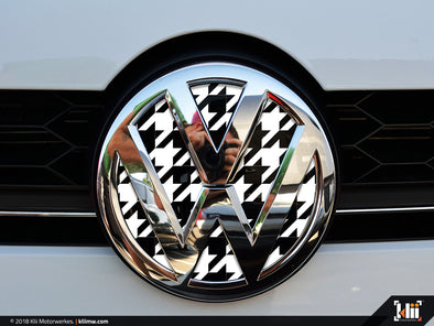Klii Motorwerkes VW Front Badge Insert - Houndstooth