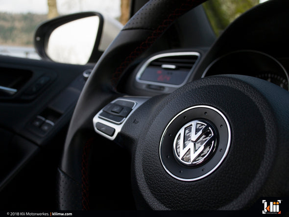 Klii Motorwerkes VW Steering Wheel Badge Insert - Houndstooth