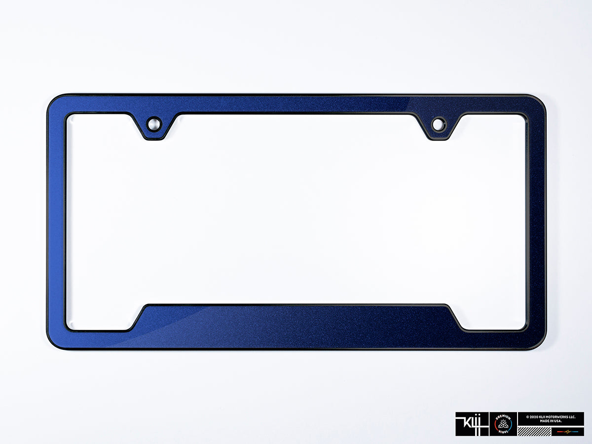 KA Depot Blue Chrome License Plate Frame – Lightweight Stainless Steel, Powder Coated, Rear Mount