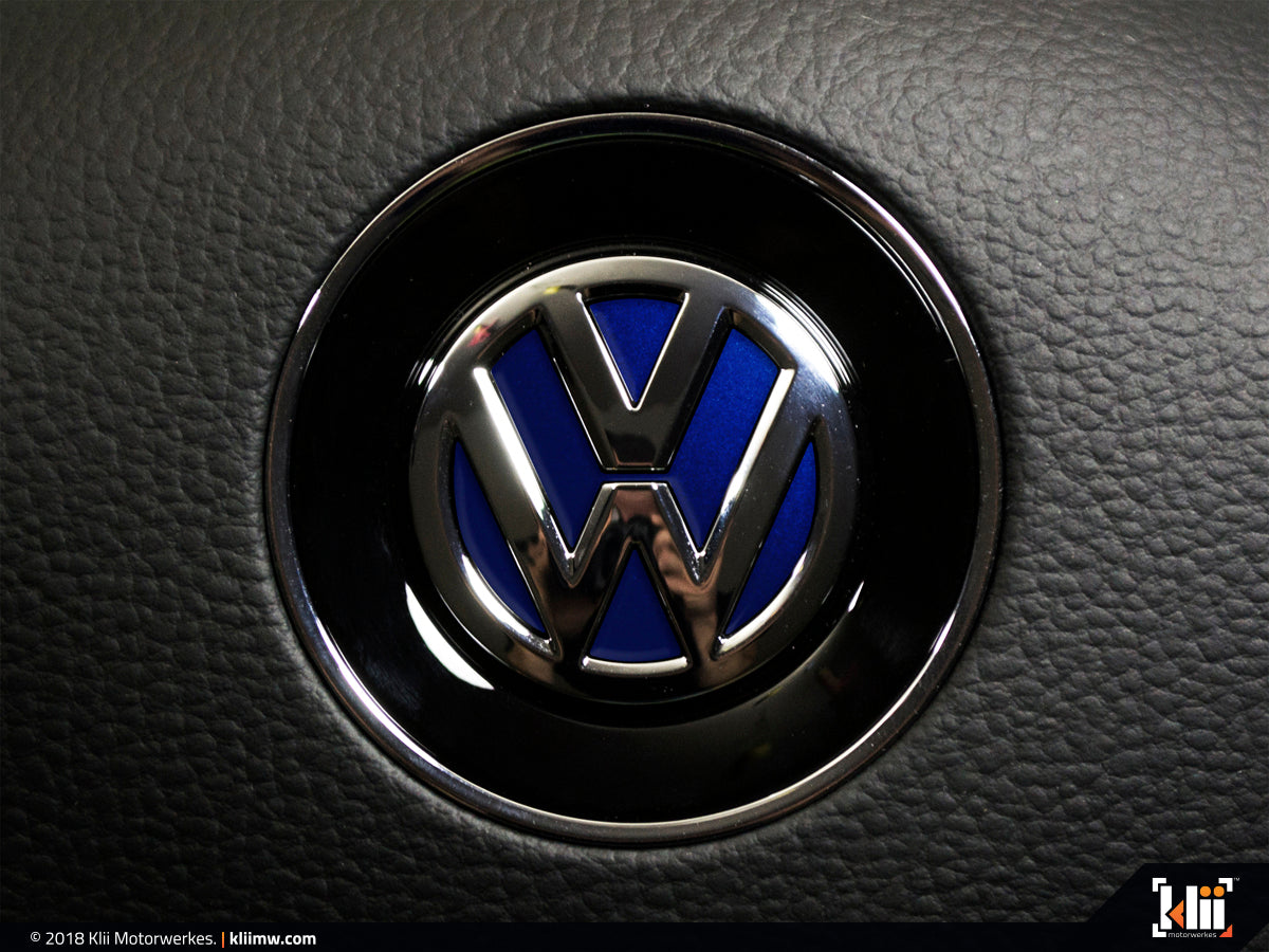 VW Steering Wheel Badge Insert - Night Blue Metallic – Klii Motorwerkes