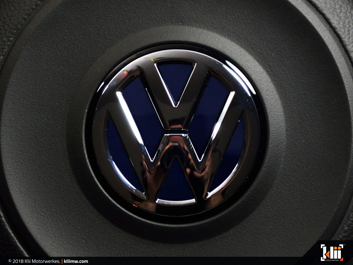 VW Steering Wheel Badge Insert - Night Blue Metallic – Klii