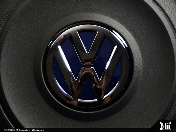 Klii Motorwerkes VW Steering Wheel Badge Insert - Night Blue Metallic