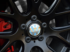 Klii Motorwerkes VW Center Cap Badge Insert Set - Shark Blue Metallic (Golf Mk6 | 2010-2014 / 65mm)