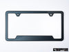 VW Volkswagen Premium License Plate Frame - Dark Iron Blue Metallic (Black)