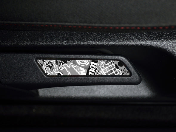 Klii Motorwerkes VW Seat Lever Insert Set - Stickerbomb Noir
