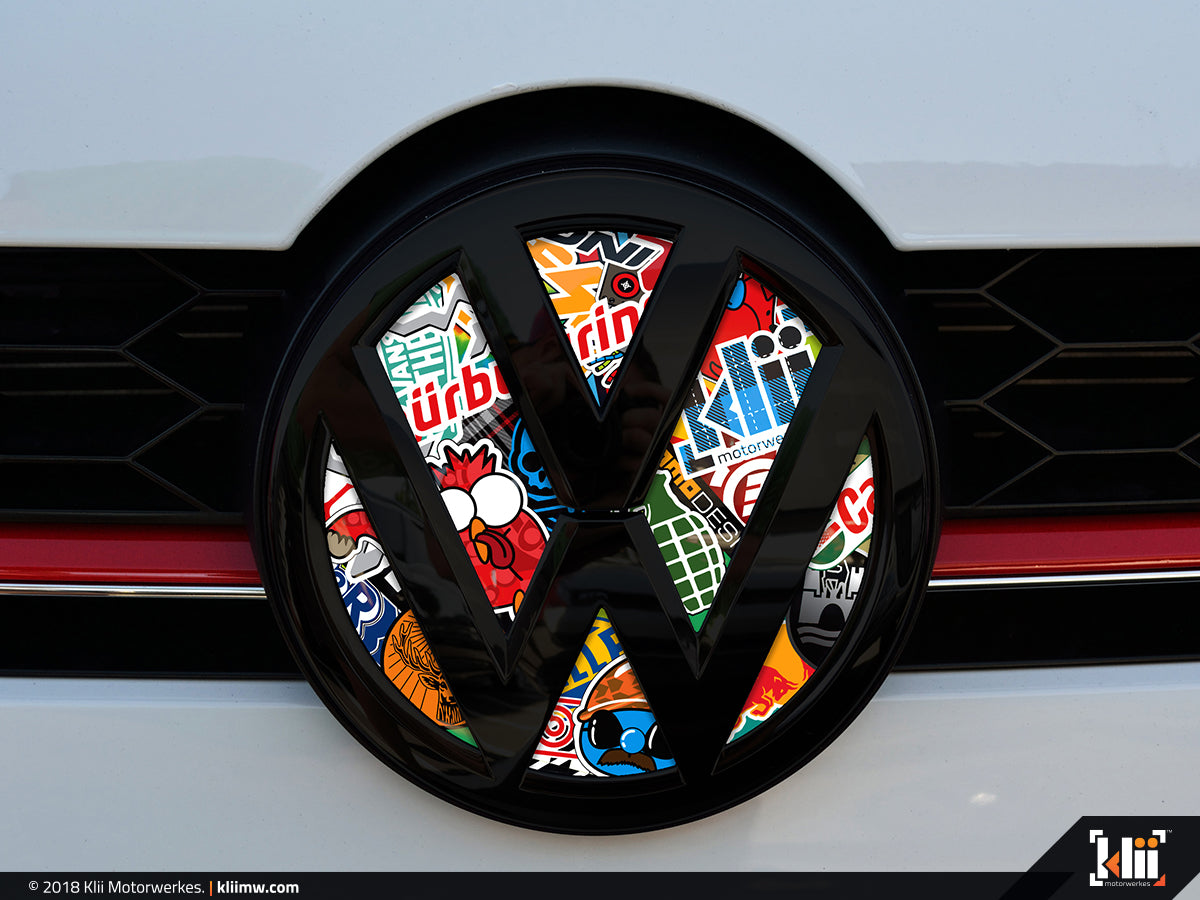 VW Front Badge Insert - Stickerbomb – Klii Motorwerkes, logo vw