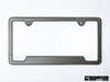 VW Volkswagen Premium License Plate Frame - Indium Gray Metallic (Black)
