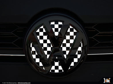 Klii Motorwerkes VW Front Badge Insert - Checkered Flag