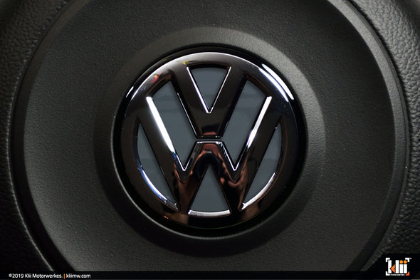 Klii Motorwerkes VW Steering Wheel Badge Insert - Urano Gray