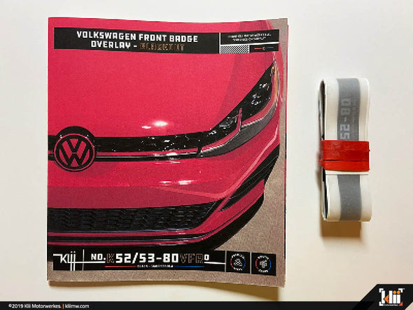 Klii Motorwerkes VW Front Badge Overlay Kit - Matte Blackout